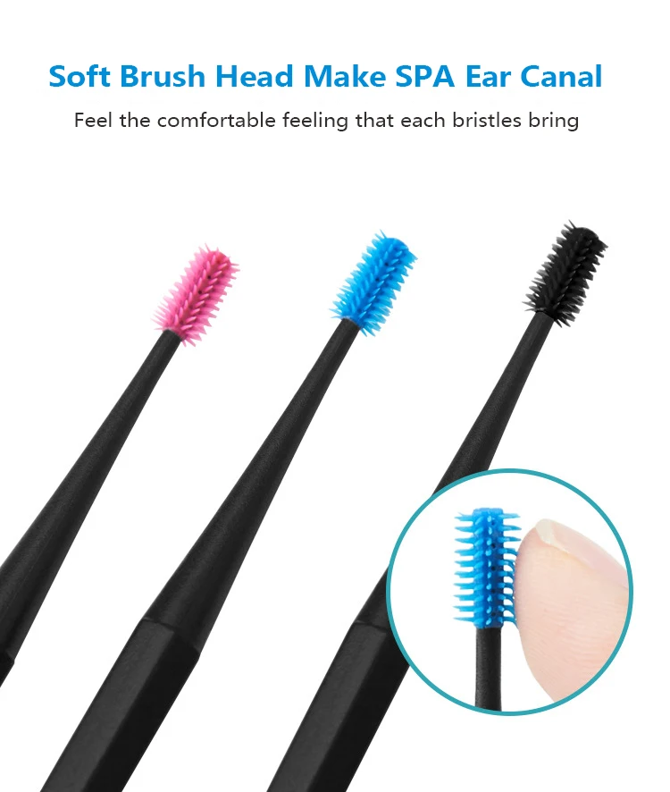 Silicone Ear Wax Removal Tool Soft Spiral Earwax Double Head Washable Pick Cleaning Plugs Hearing Aid Care Tools | Красота и здоровье