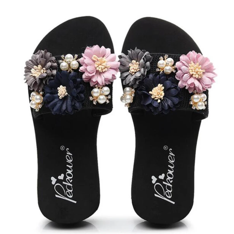 Шлепанцы женские нескользящие пляжная обувь для девочек сандалии принцессы