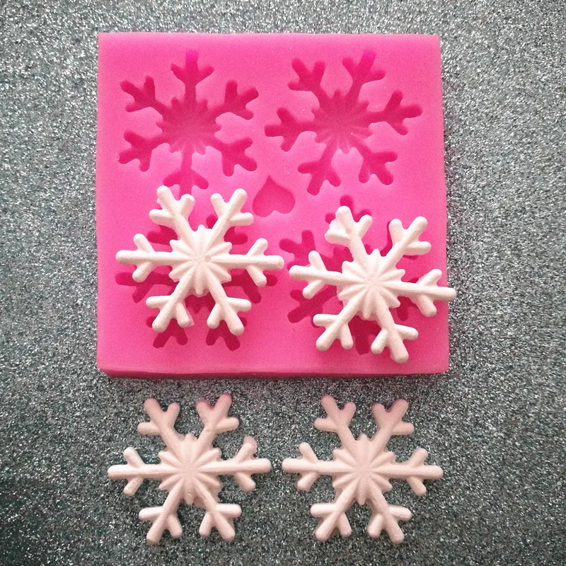 Рождественские снежинки в форме 3D кремниевой фотообои Сделай Сам кондитерский