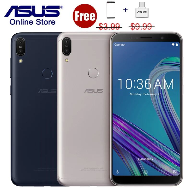 Смартфон ASUS ZenFone Max Pro M1 ZB602KL X00TD Snapdragon 636 4 Гб ОЗУ 64 ПЗУ 6 дюймов 4G LTE|Смартфоны| |