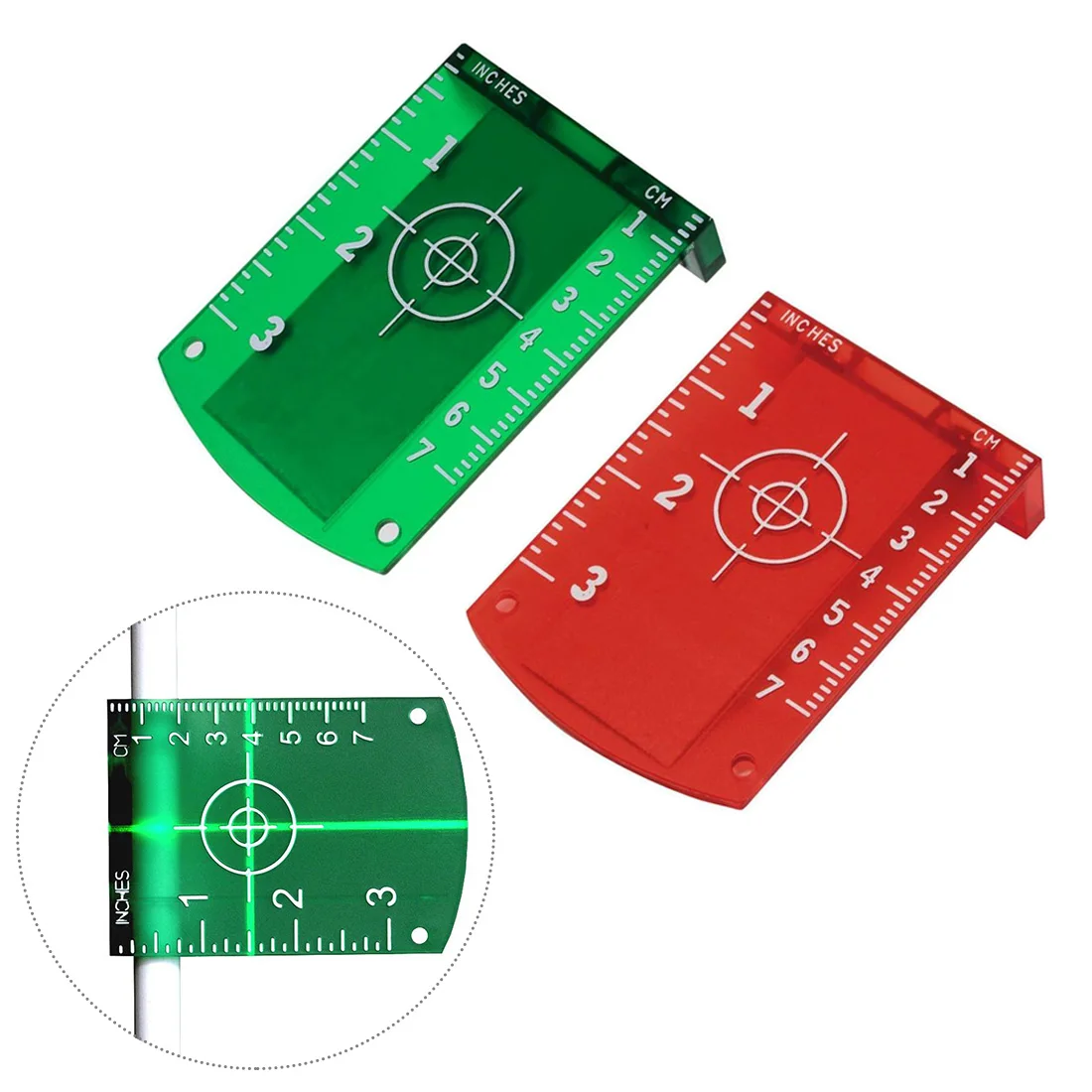 

Magnetic Board 1PCS inch/cm Laser Target Card Plate For Green/Red Laser Level 9.8cmx7cm Suitable For Line Lasers Reflective