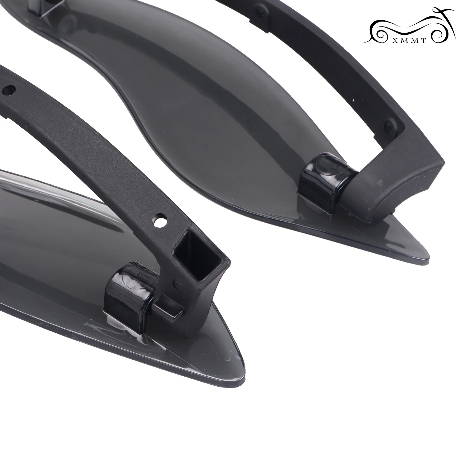 Регулируемое ветровое стекло боковое крыло дефлектор воздуха черный дым для Harley