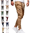 Мужские брюки-карго, спортивные штаны для бега, повседневная мужская спортивная одежда, брюки-карго с несколькими карманами