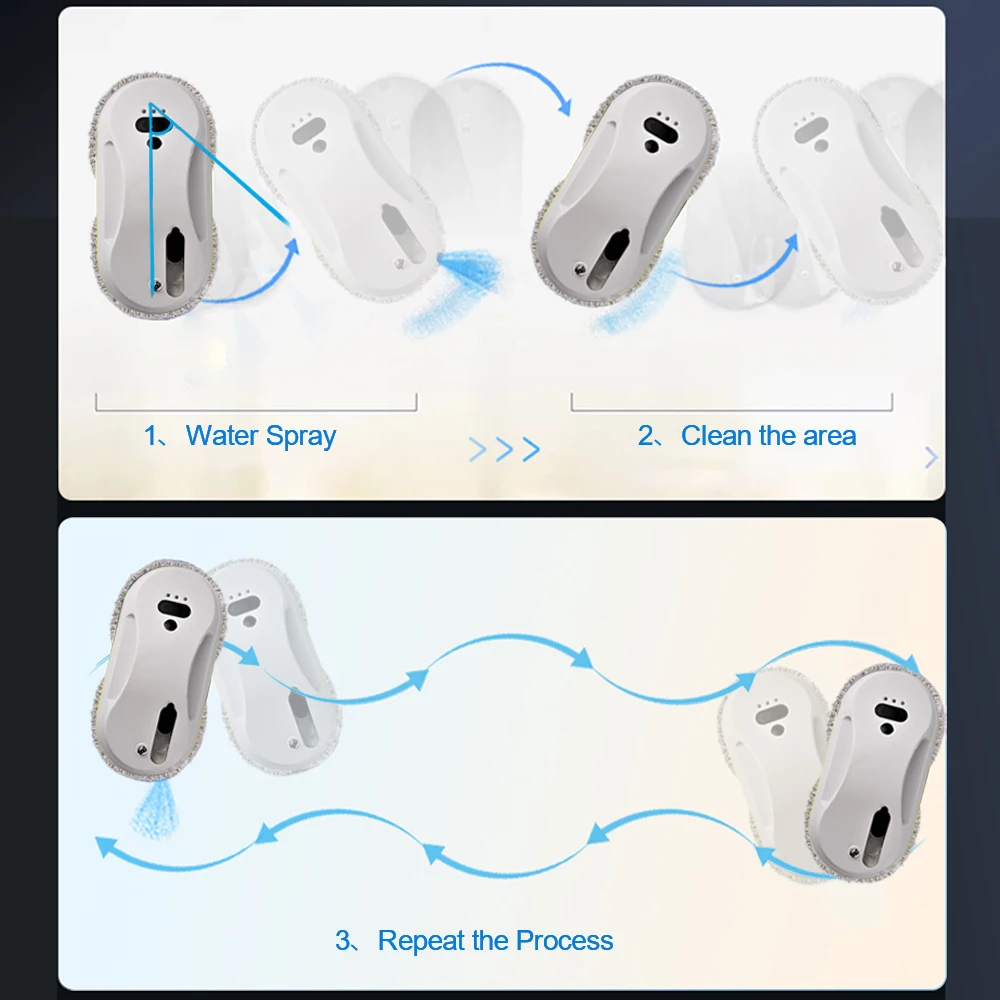 Window Cleaner Robot Electric Intelligent Remote Control Vacuum Automatic Water Sprey Anti-falling | Бытовая техника