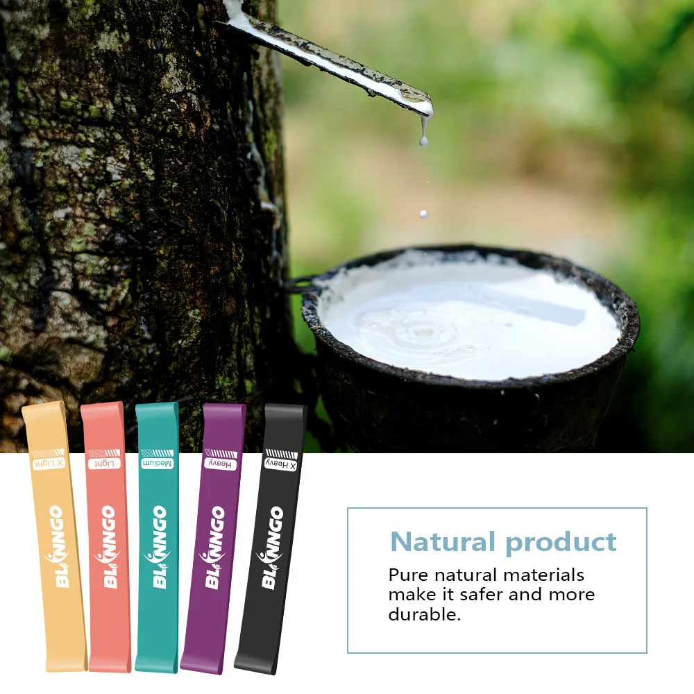 Ленты-Эспандеры Blinngo спортивные резиновые ленты для пилатеса фитнеса 5 уровней