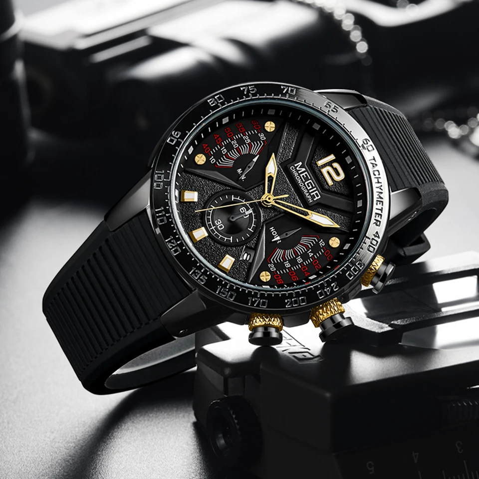 Fashion Sport Watch Men Chronograph Quartz Watches Military Waterproof relogio masculino 2019 Black wach man whatches | Наручные часы