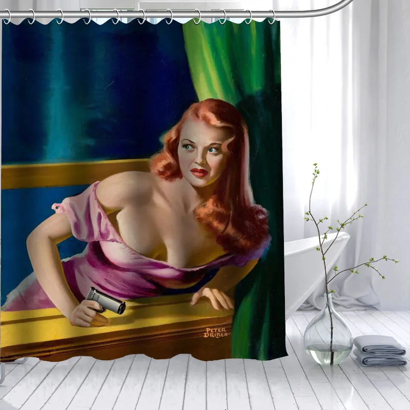 Горячая Распродажа на заказ в стиле пин ап Женственная Дамская обувь душ Шторы 3D