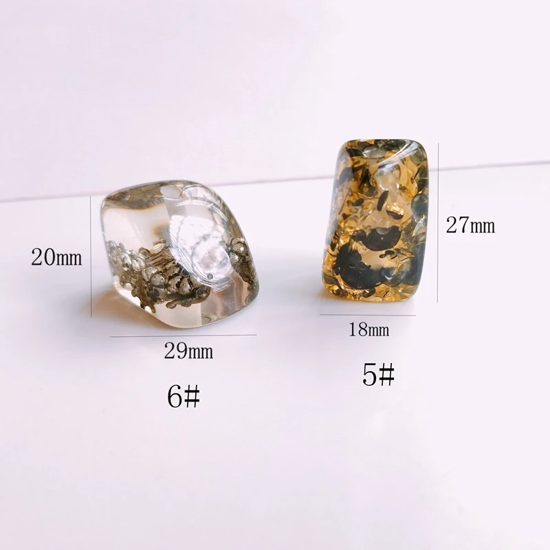 DIY аксессуары перфорированные бусины из смолы инкрустированные под змеиную кожу