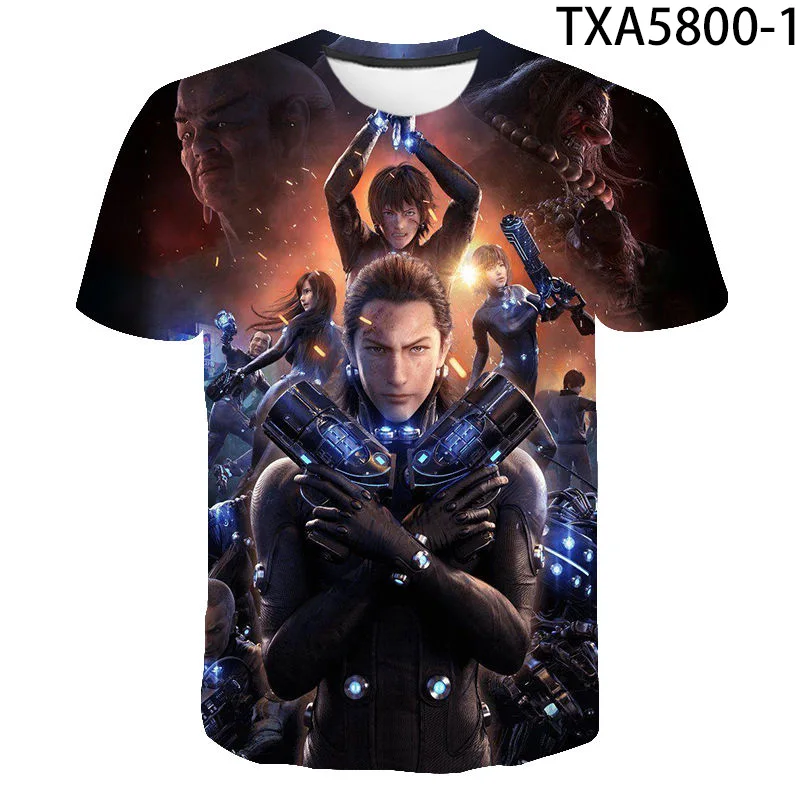 Новинка 2020 Детская летняя футболка для мальчиков и девочек Gantz модные мужские