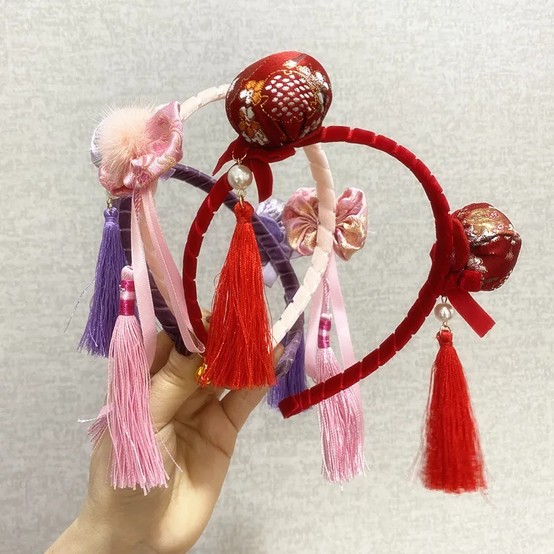 

Baby Girl Cute Bowknot Streamer Tassel Headband Hair Accessories Birthday Gift Hair Band Accessories New Year Gifts Hot