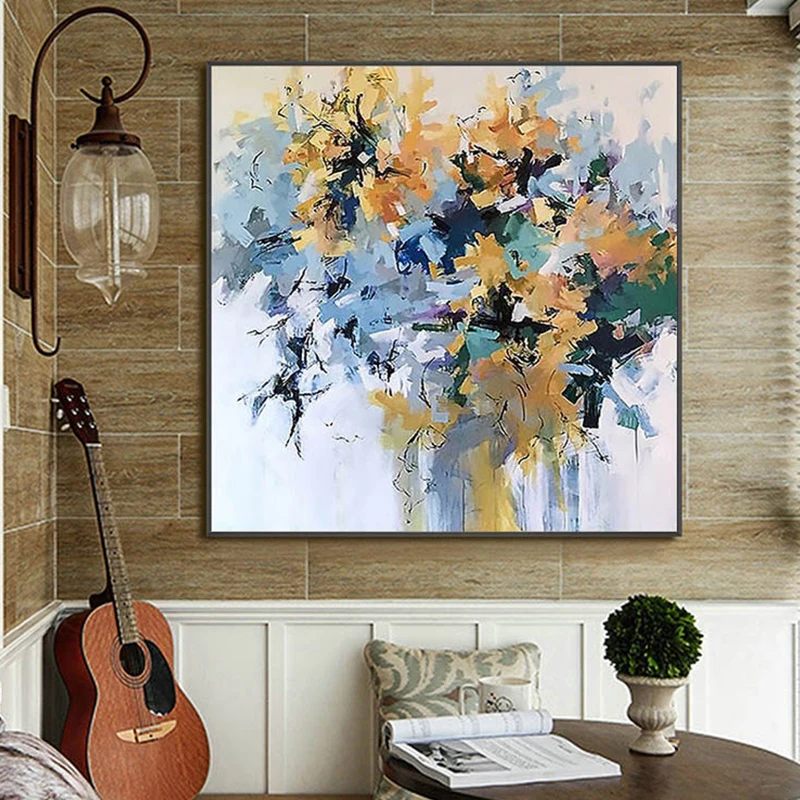

KOWELL 100% Handpainted Modern Abstract Oil Painting On Canvas Art Gift Home Decor Living Room Wall Art Frameless Picture