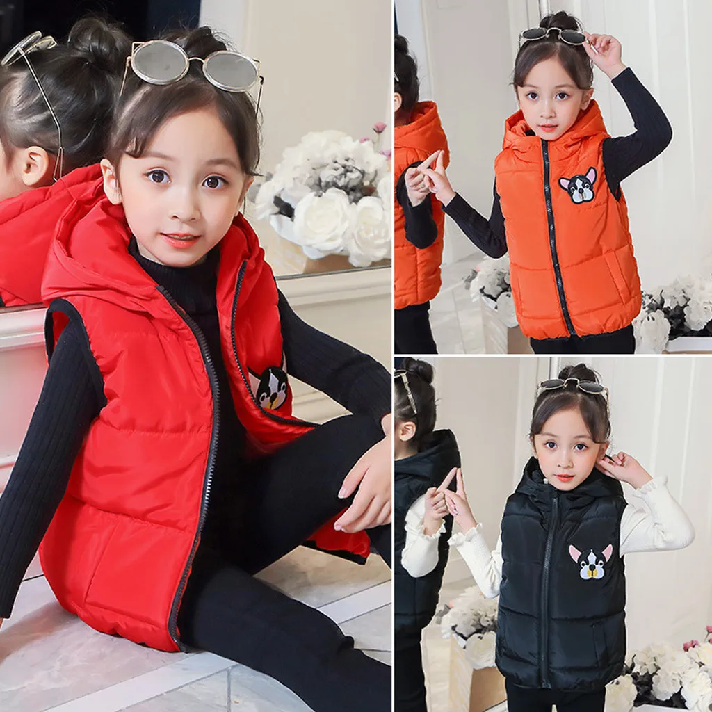 Детская куртка с капюшоном и мультяшной собакой для маленьких мальчиков девочек