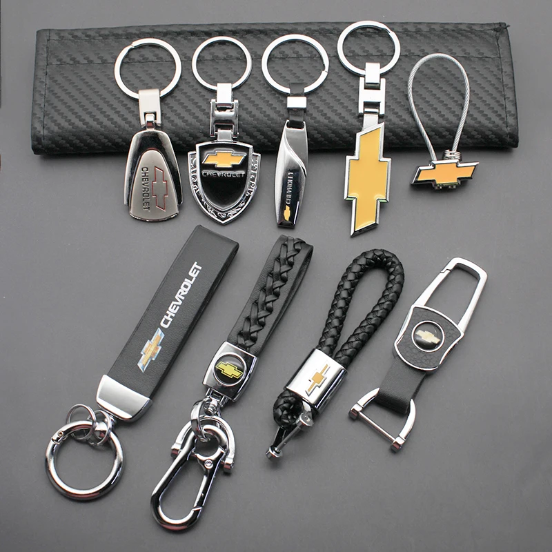 

1PCS Keyring Keychain Metal Simple Key Chains Rings Holder For Chevrolet Captiva Trax Equinox Cavalier Cruze Malibu Accessories
