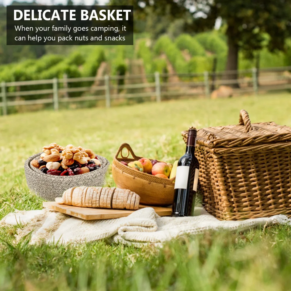 

3pcs Woven Baskets Delicate Baskets Home Decorative Baskets Sundries Organizer