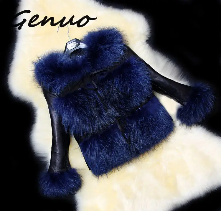 Натуральная зимняя женская куртка из искусственной кожи с искусственным мехом