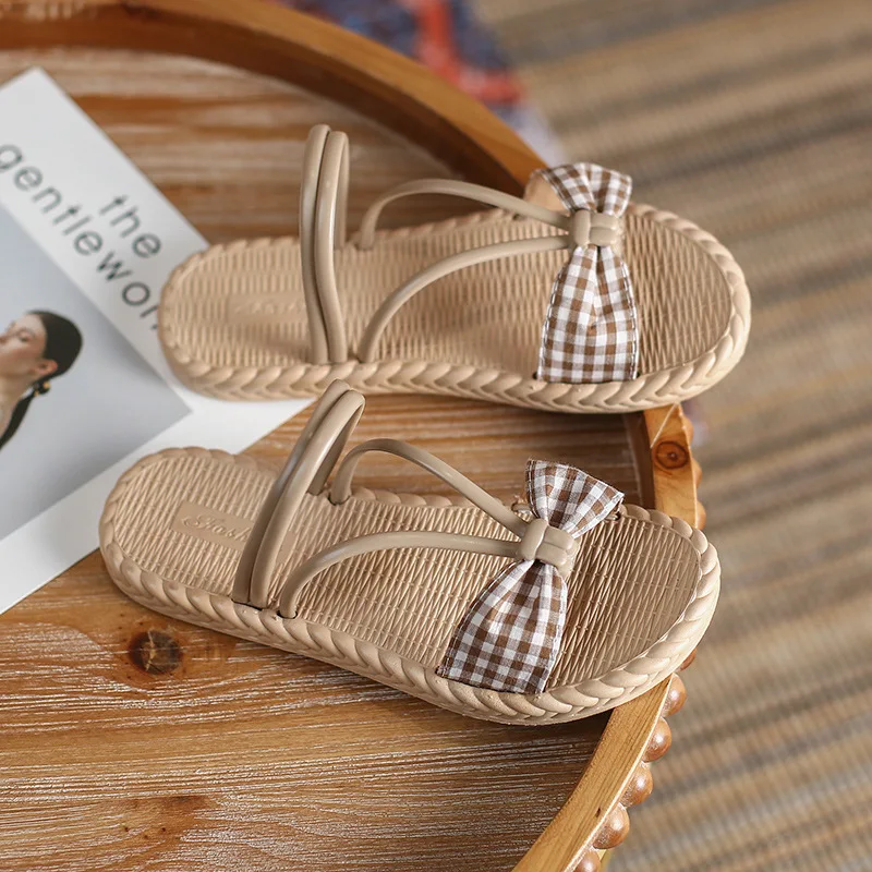 Шлепанцы женские летние дышащие Нескользящие плотные тапочки на подошве | Обувь