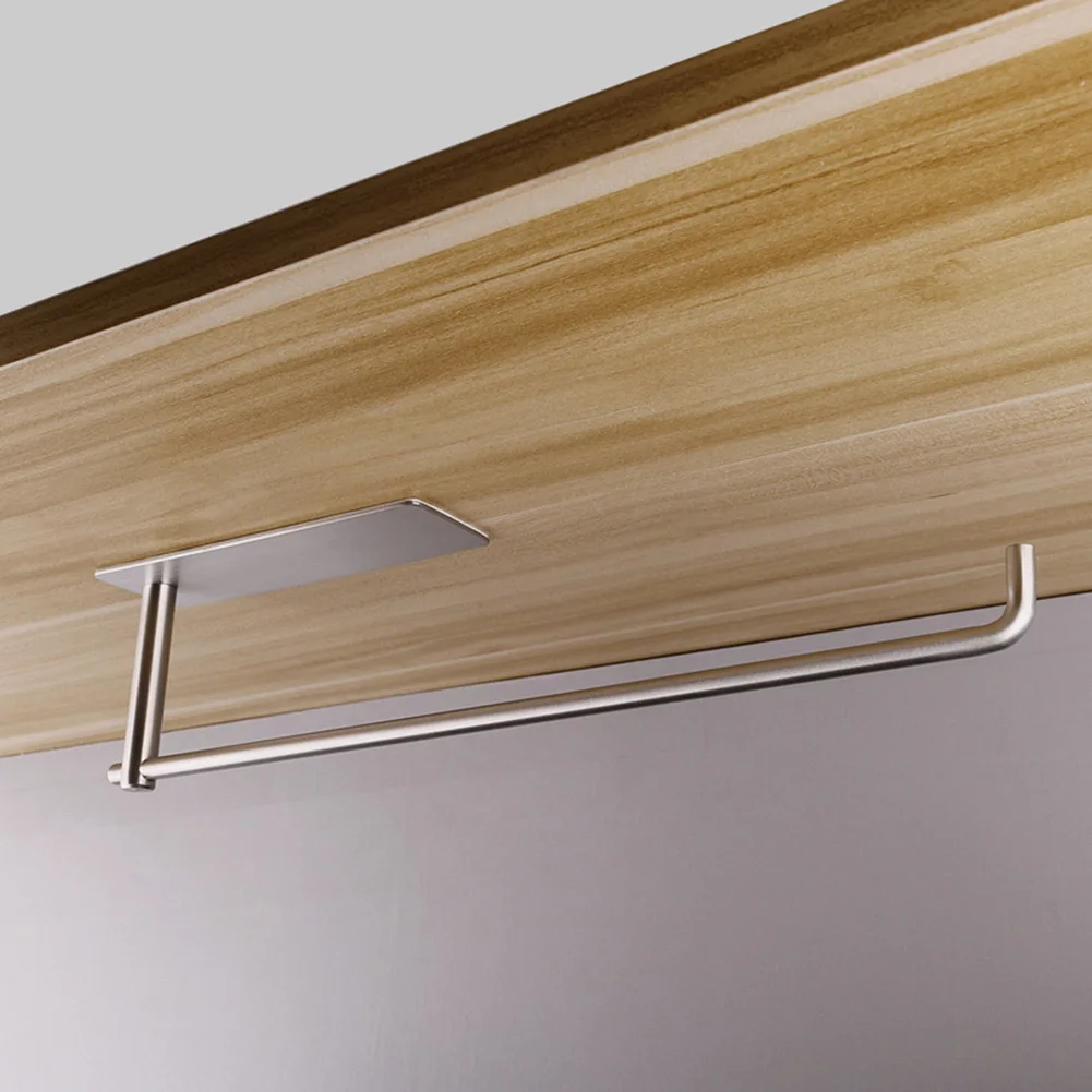 

Wall-mounted Bathroom Frame Towel Rack Stainless Steel Shelf Kitchen Organizer Creative Bathroom Nail-free Seamless Rack