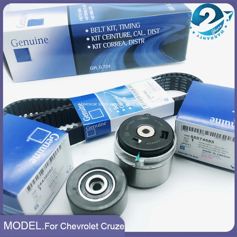 Дешево 3 шт./компл. оригинальный комплект натяжителя ремня ГРМ для Chevrolet- AVEO CRUZE ORLANDO OPEL ASTRA ZAFIRA OEM 24422964 55574864 24436052
