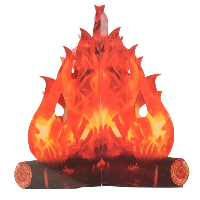 3D Flame Decorative Cardboard Halloween Decoration Easter Christmas Fire for Bonfire Party | Дом и сад