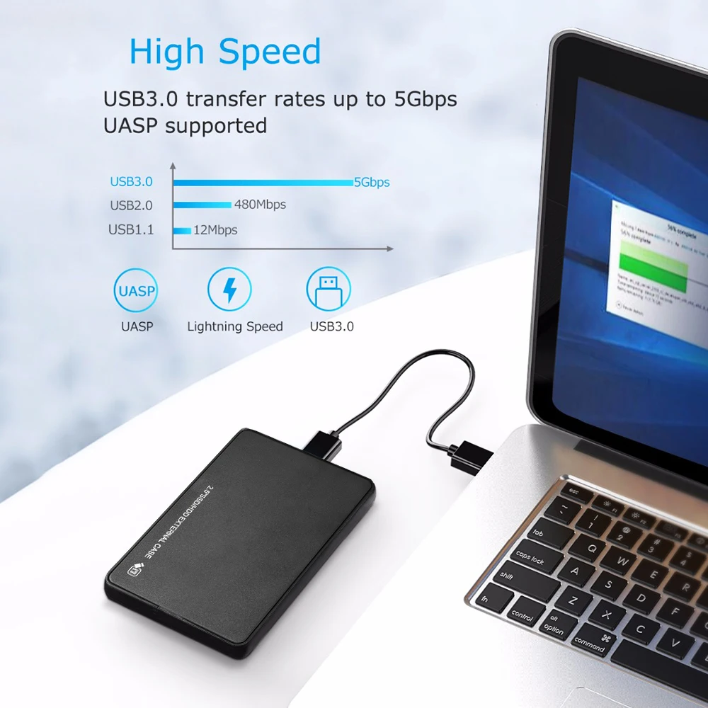 2 5 дюйма Жесткий диск SSD чехол адаптера Sata для USB 3 0 Бесплатная Гбит/с коробка