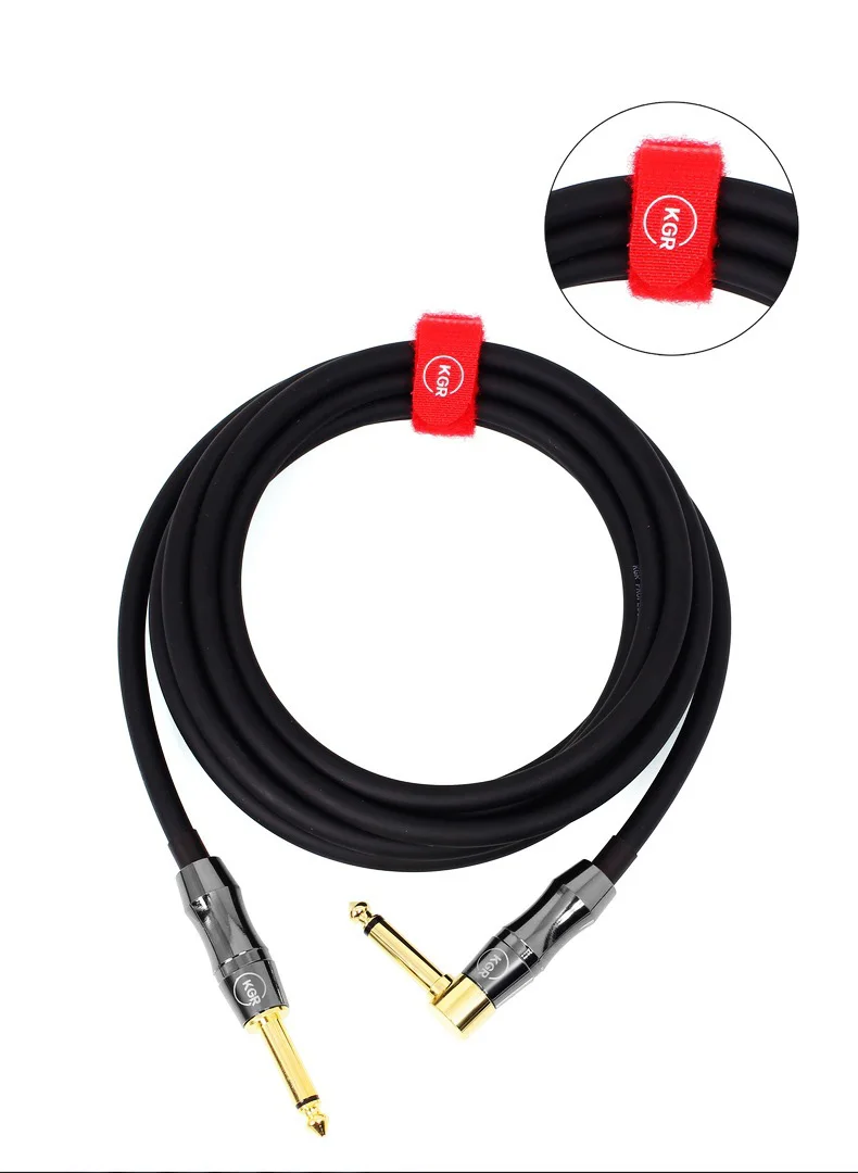 kgr 20awg elektrische gitarre bass audio kabel stecker gerade nach rechts winkel stecker instrument noise reduktion schild gitarre kabel free global s