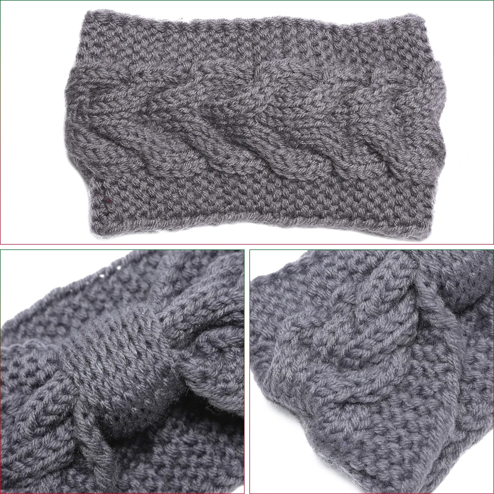 

MOLANS Knitting Keep Warm Headband For Women Winter Hair Accessories Headwear New Solid Knotted Hair Bands Bezel Headdress