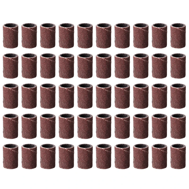 

50/100pcs Nail Art Sanding Bands UV Gel Acrylic Polish Remover Manicure Tool Electric Nail Machine Drill Bits Sanding Drum Set