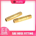 2 шт., латунный фитинг для шланга 14 дюйма, прямой фитинг Длинный ниппель с внутренней и наружной резьбой NPT и разной длины (3327B-3330B)
