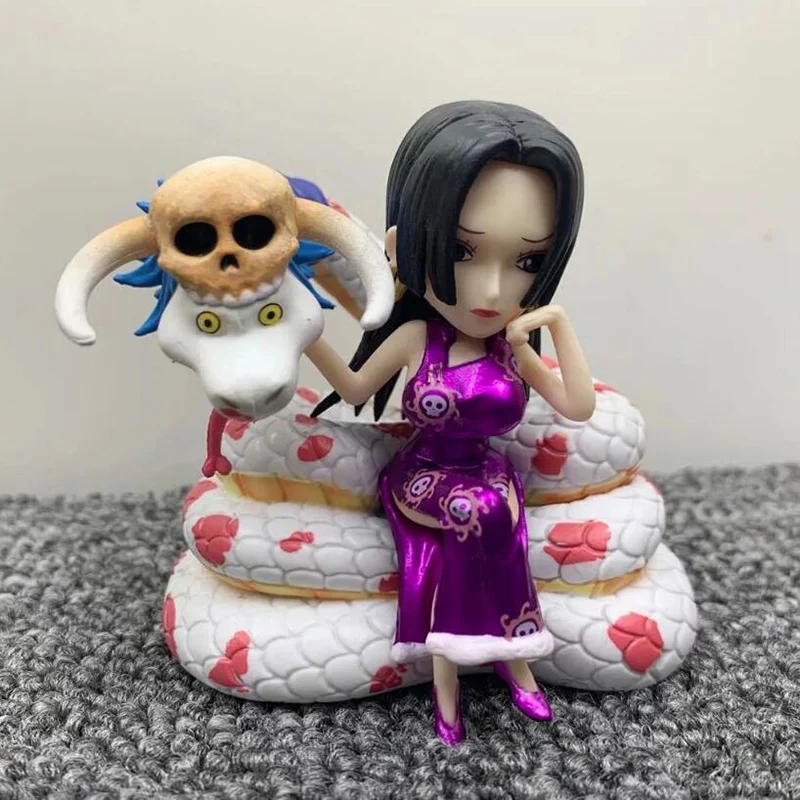 

Anime One Piece Boa Hancock Cute Figurine Ace Sabo Marco Car decoration pvc Figure Toys 10cm