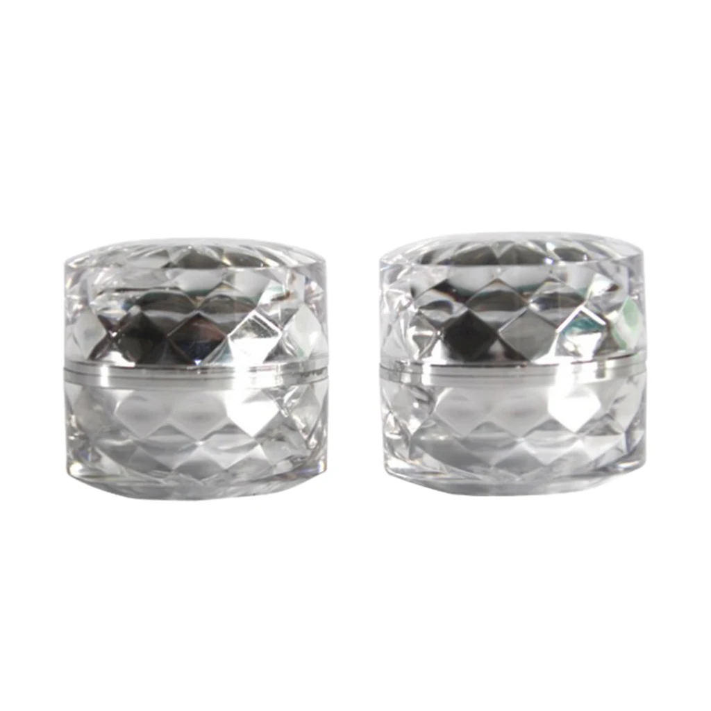 

2 Pieces Of Empty Clear Jars With Screw Caps For Peeling Oils Ointments
