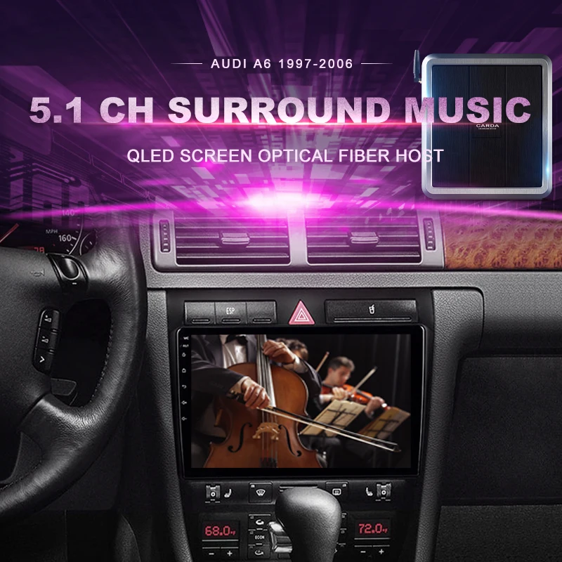 

5,1 CH HIFI музыкальный автомобильный DVD для Audi A6 1997-2006 автомобильное радио, мультимедийный видеоплеер, навигация GPS Android, двойной Din