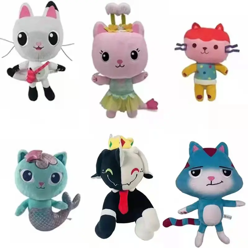 

Gabby кукольный домик плюшевые игрушки Mercat мультфильм мягкие животные Русалка кошки русалка плюшевые куклы для детей рождественские подарки ...