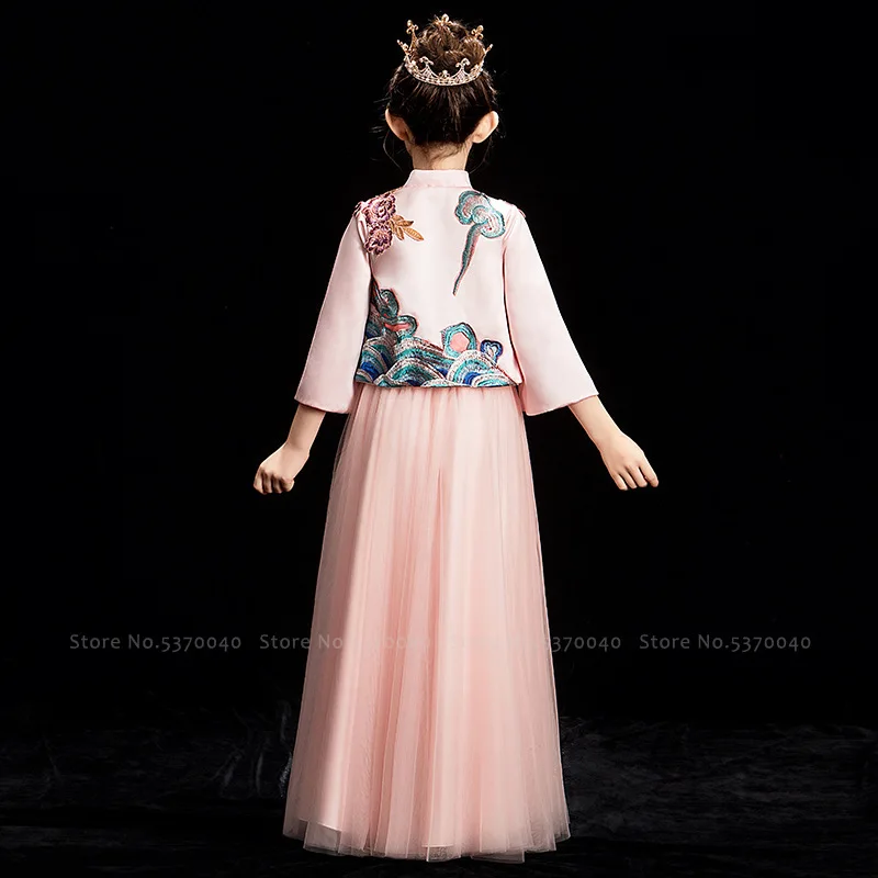 Платье Чонсам для девочек вечернее платье принцессы торжественное Гучжэны