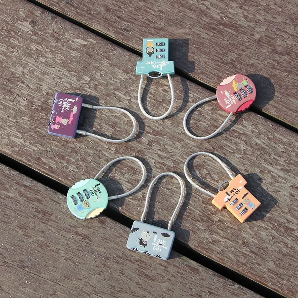 Мини замок новинка безопасности милый мультяшный с животными ключами для