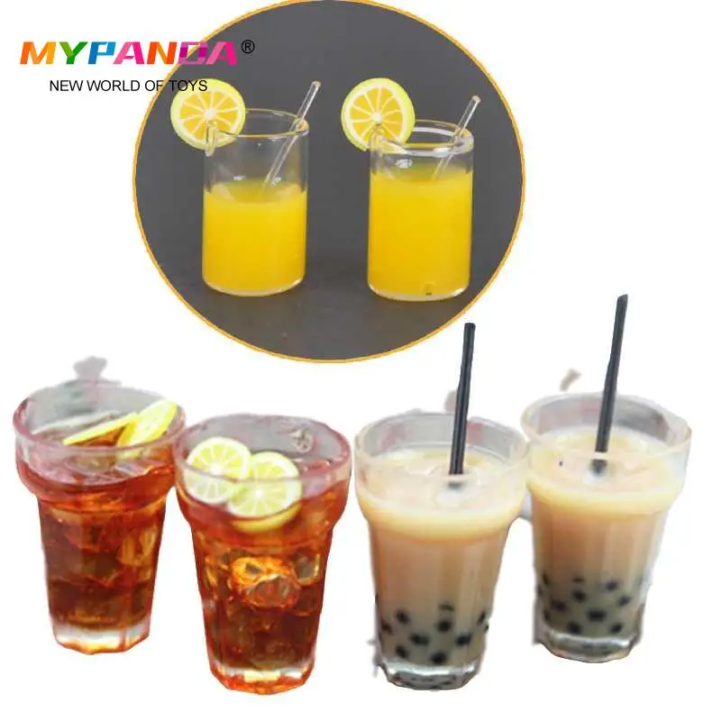 

1:12 Resin Dollhouse Mini Lemon Milk Tea Water Cup Miniature Dollhouse Accessories Cups Toy Decoration Gifts Furniture Toys
