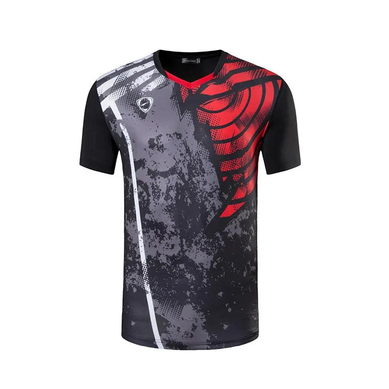New 3D Men Tennis Polyester TShirts Quick Dry Gym Fitness training Jersey tops tees clothes Male Badminton Uniforms | Спорт и