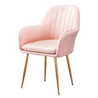 nordic soft chair velver leather make up chair simple dressing chair dresser chair dining chair restaurant stool with pillows