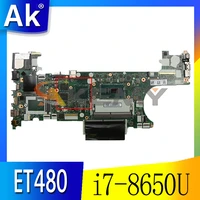 for thinkpad t480 laptop motherboard et480 nm b501 w cpu i7 8650u mx150 2gb gpu tested ok fru 01yr351 mainboard