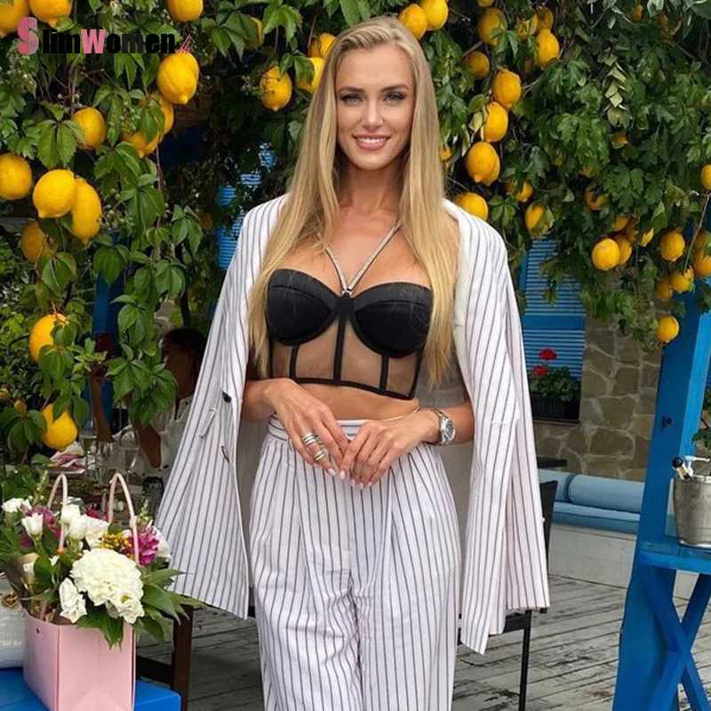 Вечерний сексуальный женский бандажный Топ с блестками корсет топы блестящий