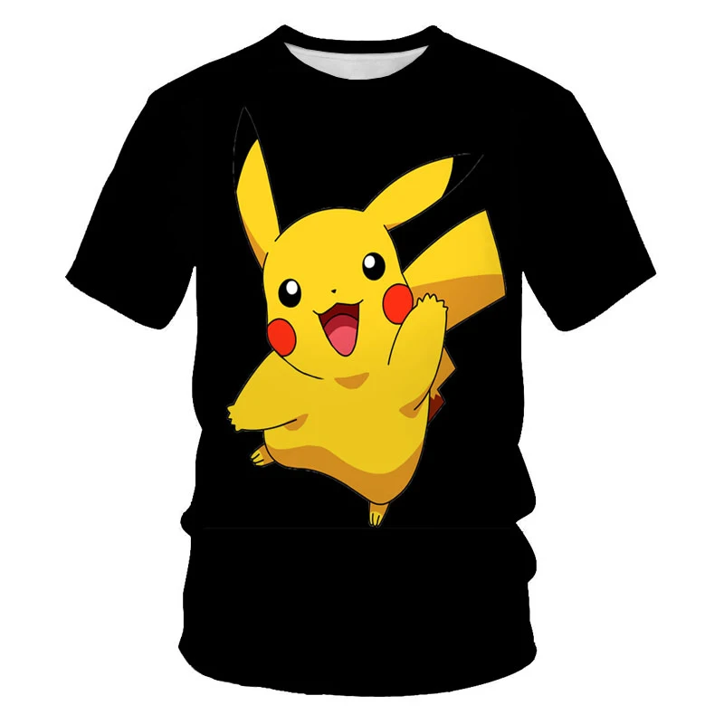 

Summer fashion new men, children, super cute Pikachu 3D printing explosion short-sleeved casual top