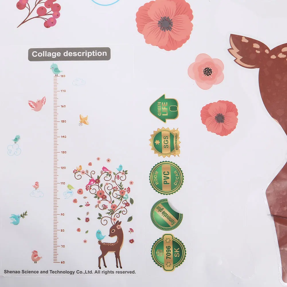 Декоративные настенные наклейки s декоративные съемный олень Высота ПВХ стиль