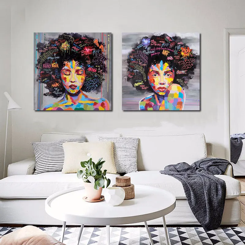 2 шт./компл. картина на стену Модные женские постеры для лица абстрактные