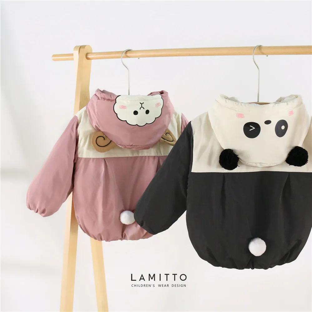 Tonytaobaby зимняя новая детская одежда для мальчиков и девочек милое пальто из