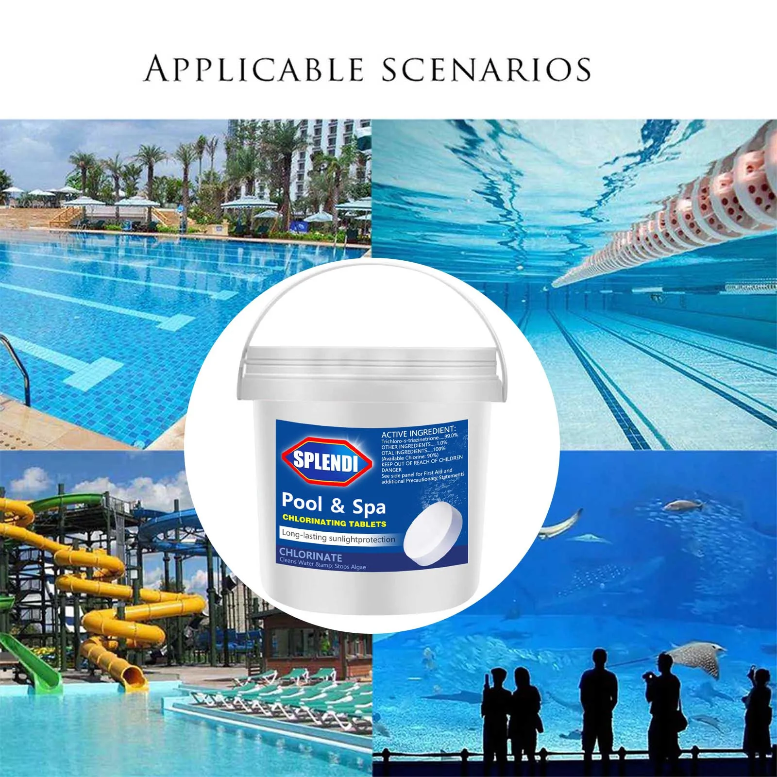 

Pool Dechlorinator Sodium Thiosulfate Crystals Premium Chlorine Neutralizer 2PC pool cleaner tablets limpieza piscina