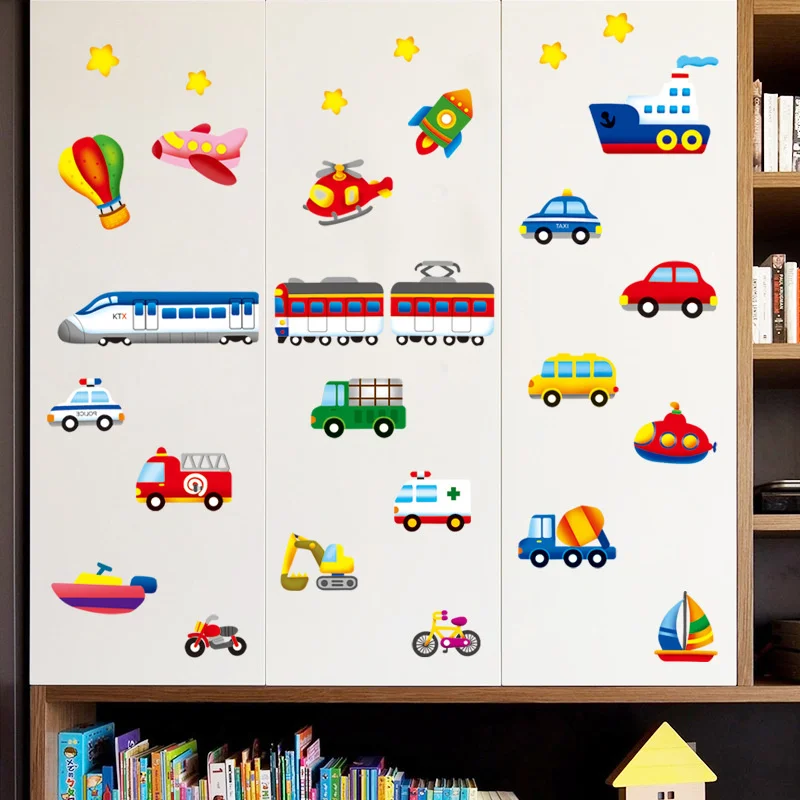 

Детская комната мультфильм автомобиль Фотофон Декор наклейки фрески дети спальня обои ПВХ обои новые