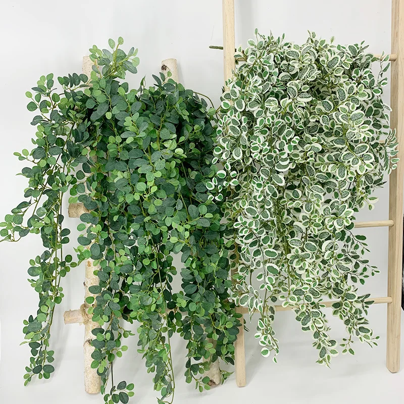 

90cm Artificial Eucalyptus Leaves Plants Green Leaves Ivy Leaf Garland Fake Wedding Jungle Party Home Garden Wall Hanging Decor