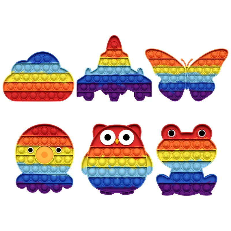 

Милая мультяшная игрушка-антистресс для детей и взрослых, пузырьковый Поппер, игрушка для снятия стресса и тревоги, игрушки для СДВГ, аутизм...