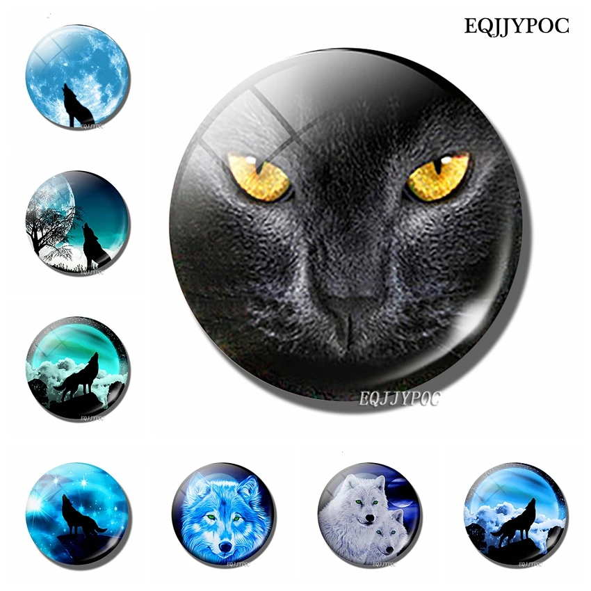 Магнит на холодильник с изображением головы волка 30 мм | Дом и сад