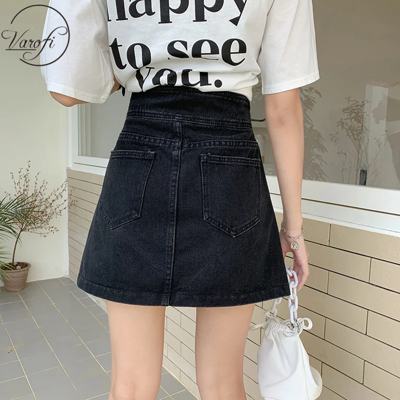 Varofi ковбойская юбка мини для девочек женские Весна осень гавани вкус с высокой