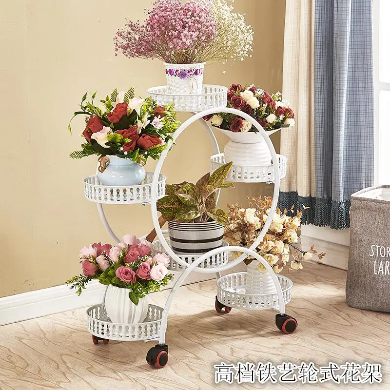 Стеллаж для хранения на балконе из кованого железа многоуровневая полка